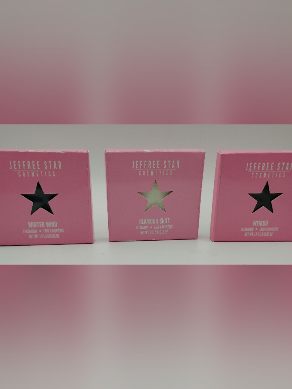3-Jeffree Star Glamour Shot Eyeshadow In Glamour Shot, Weirdo, & Winter Wind